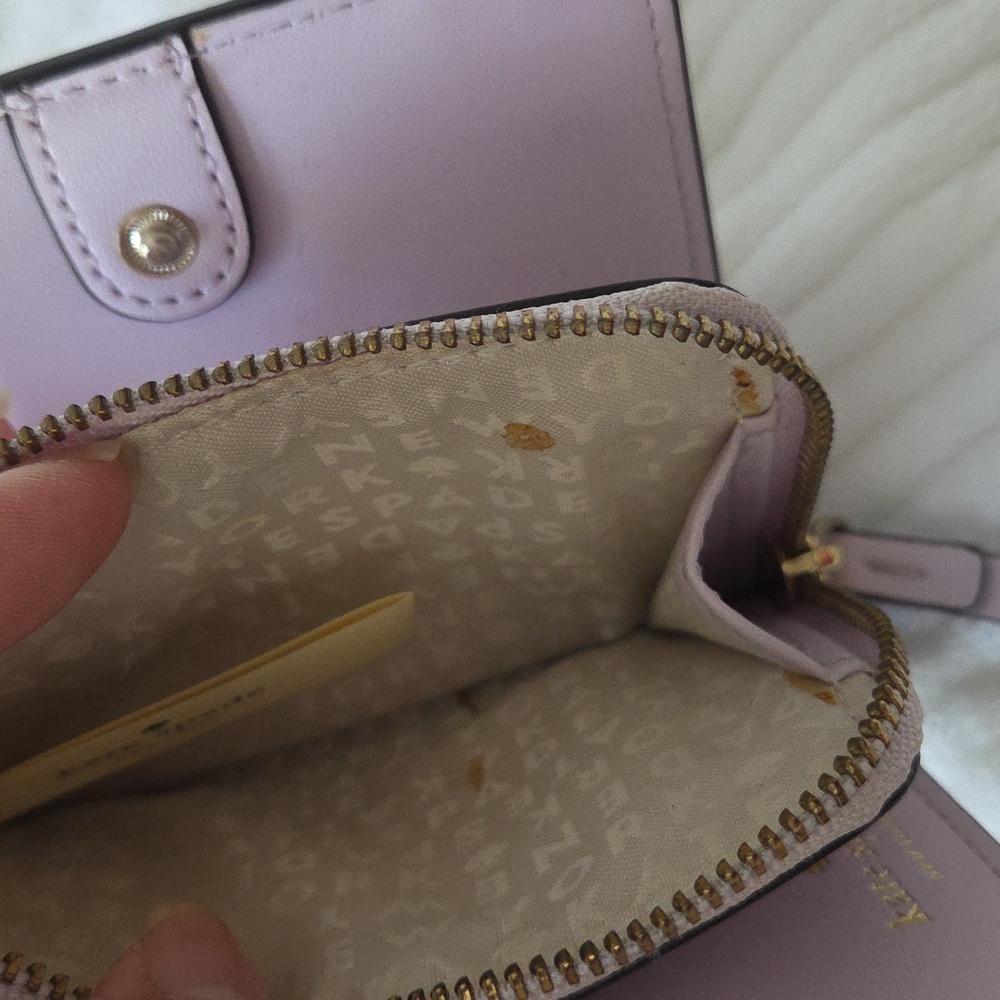 Kate Spade Taupe and Lavender Bi-fold Wallet - Picture 8 of 11